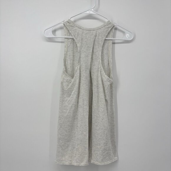 Lululemon Tie Tank Top Womens Size 4 Heather Gray *Read* Gym Athletic - Picture 2 of 7